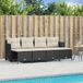 Maison Exclusive - Ensemble de meubles de jardin 5 pièces avec canapé et coussins, noir, en polyrotin