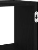 vidaXL Wandplank Zwart Eiken 100x25x50 cm Bewerkt Hout