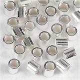 Creotime Knijpkralen, 2 mm, Sterling Zilver, 50 stuks