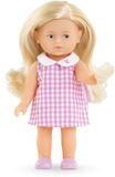 Corolle Mini Corolline Rosy babypop met roze geruite jurk