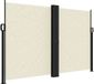 vidaXL Windscherm uittrekbaar 160x1200 cm crèmekleurig