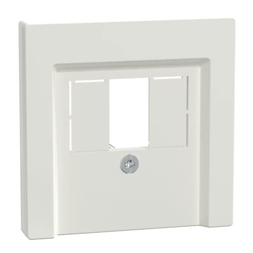 Merten 296019 centrale plaat voor TAE/Audio/USB, poolwit glanzend, systeem M