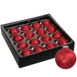 Othmar Decorations Luxe kerstballen - 32x st - 4 cm - rouge - verre - finition glacée