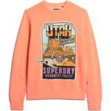 Superdry Neon Travel sweatshirt met losse pasvorm Heren Truien Sunblast Orange L