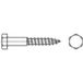 TOOLCRAFT 1061331 Boulon à tête hexagonale 16 mm 180 mm Hexagonal extérieur DIN 571 Inox A4 10 pièce(s)