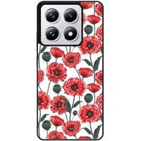 Xiaomi 14T 4G Fleurs de pavot Verstevigd hoesje met sublimatie bedrukking