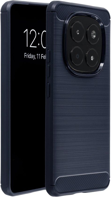imoshion Hoesje - Geschikt voor Xiaomi Redmi Note 15 Pro (4G) - Brushed Backcover - Donkerblauw