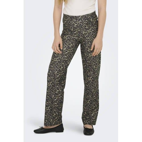 ONLY KIDS ONLY GIRL wide leg casual broek bruin