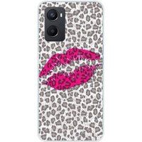 1001 coques Oppo Bedrukt siliconen hoesje compatibel met Oppo A76 baiser leopard