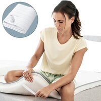 Beurer Elektrische onderdeken 1 persoons - Elektrische deken 150x80cm - Snelle opwarming - Veiligheidssysteem - Ademend fleece -Elastische banden - Wit