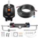 VEVOR kit de direction hors-bord hydraulique, 110kW (150 ch), système de direction hydraulique pour bateaux, avec pompe de direction 6,9 MPa, cylindre de verrouillage bidirectionnel et tuyaux de 7,9 m, pour une station de direction, un moteur