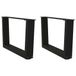 VidaXL Salontafelpoten 2 stuks V-vormig 60x(30-31,3) cm staal zwart