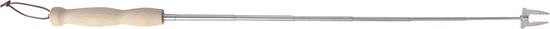 Esschert Design Fourchette de barbecue extensible jusqu'à 80 cm - Inox