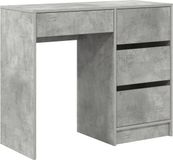 vidaXL Bureau Beton Grijs Bewerkt Hout 90 x 37.5 x 75 cm