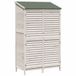 vidaXL Tuinschuur met plat dak wit 106 x 56 x 176,5 cm massief vurenhout