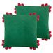 Furn. Hoola Pom-Pom Polyester Gevuld Kussen - Twin Pack