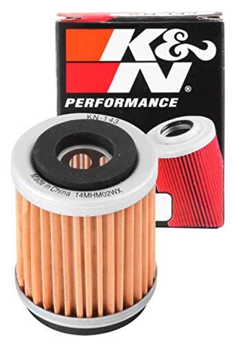 K&N Powersports Oil Filter - Cartridge 38x49mm Compatible with Yamaha, MBK (KN-143)