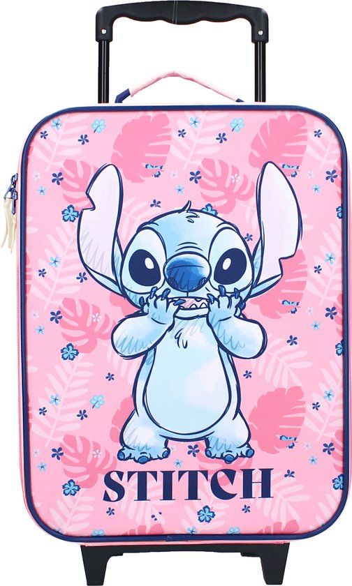 Vadobag Stitch Made to Roll - Roze Trolley Koffer - Lilo & Stitch - Handbagage - 42 cm