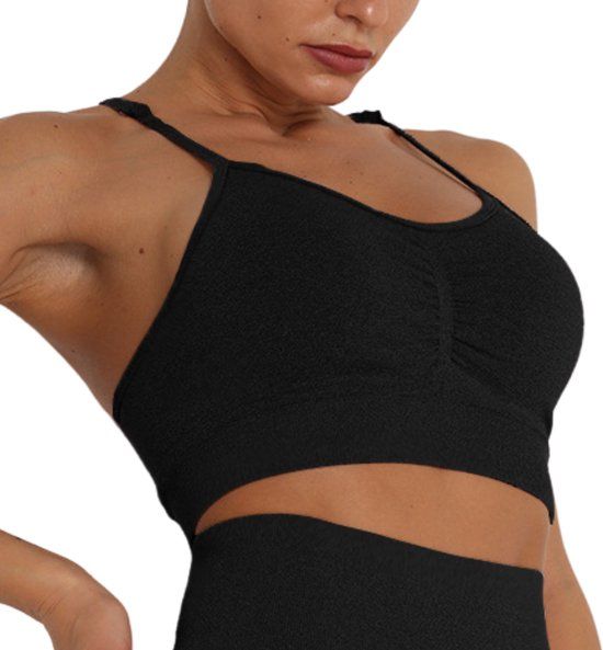 Sport BH Shapetape XL Zwart - Naadloos en comfortabel - Dames sport bh