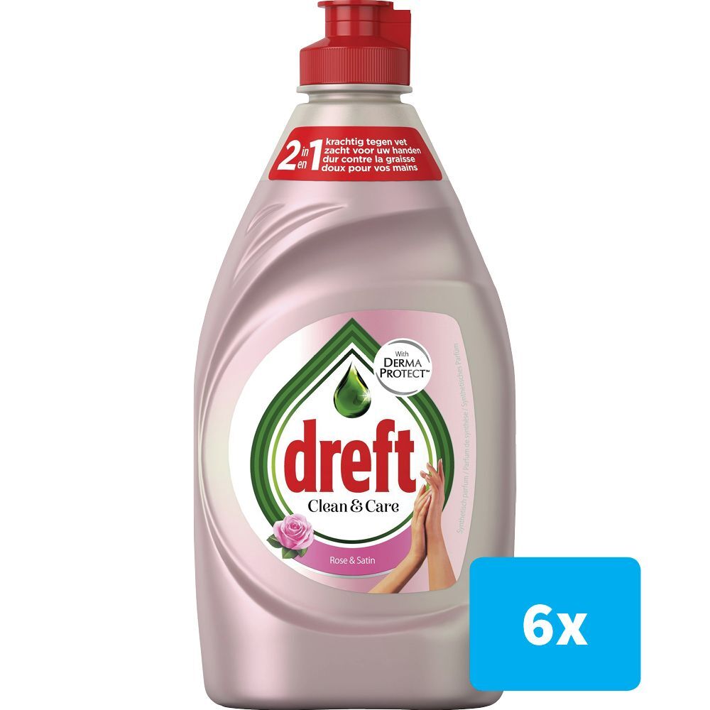 Dreft Clean & Care Afwasmiddel Rose & Satin 383 ml