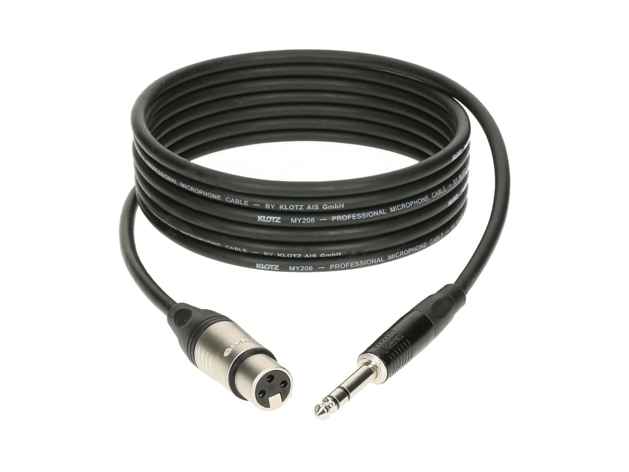 Klotz M1FS1K0200 Audio Cable - 2m - XLR (3-pin) to 6.35mm - Black