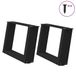 VidaXL Pieds de table basse forme U acier noir 40x31x40 cm (2 pièces)