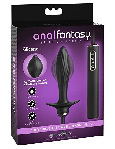 BAWERO Oppompbare anale vibrator auto-throb opblaasbare vibrerende plug afstandsbediening zijdezachte siliconen analfantasy 0546976000
