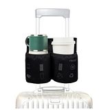 Koffer bekerhouder, bagage, bekerhouder, reisbekerhouder, tablettas, ticket, ID-kaart, paspoort, organisatoren, mobiele telefoonhouder, mobiele telefoontas, reis-gadgets, zwart, Becherhalter