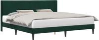 vidaXL Bedframe met hoofdeinde Donkergroen 200 x 200 cm Fluweel