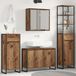 Maison Exclusive - Ensemble d'accessoires de salle de bain, 4 pièces. Fabriqué en bois recyclé et fibre de bois
