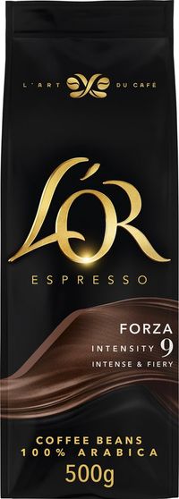 L'OR Expresso Grains de café Forza - Intensité 9 - 4 x 500g