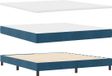 vidaXL Boxspringbed met hoofdeinde, donkerblauw, 200 x 180 cm, fluweel