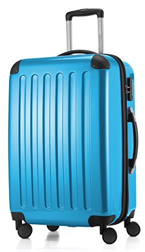Hauptstadtkoffer ALEX Uitbreidbare Hardschalige Koffer 65 cm (74 L) met Cijferslot – Robuuste Reistrolley met 4 Dubbele Wielen, Cyaan blauw