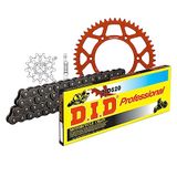 Kettingset DID Kettingset Alu 520/118 clipslot oranje voor KTM SX-F, Husqvarna FC 250 cc Bj. 2018-2020