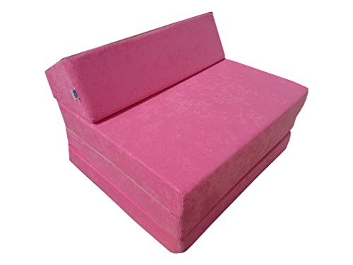 Natalia Spzoo Opvouwbare matras logeermatras met hoofdeinde 200 x 70 x 10 cm (Roze 1227)