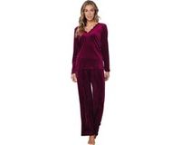 Pastunette Premium Burgundy Dream Velours Huispak/Pyjama Bordeaux Maat 44