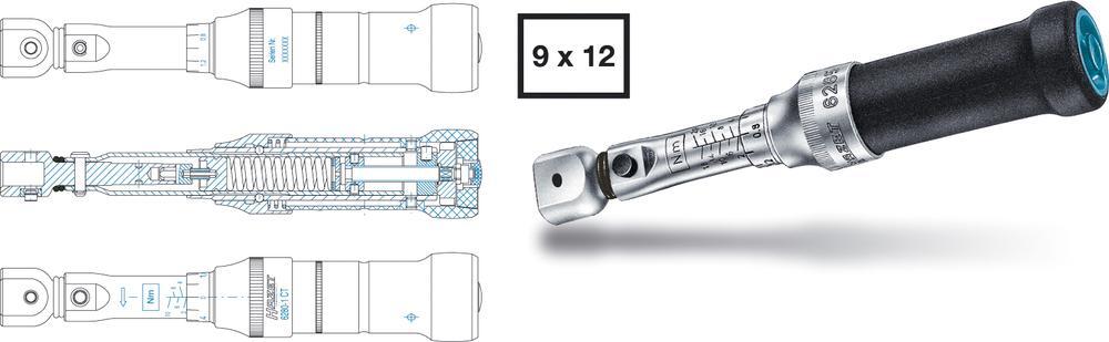 HAZET Momentsleutel 4-40Nm 9x12mm 6282-1CT