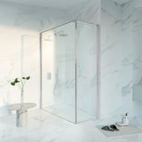 FortiFura Galeria Douchecabine - 60x160x200 cm - Veiligheidsglas - Antikalk - Hoogglans chroom