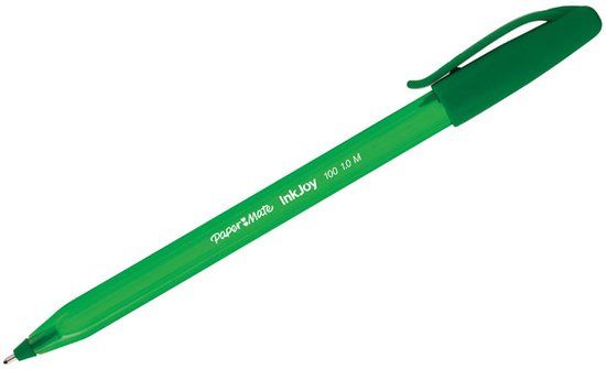 Paper Mate InkJoy 100 Capped Green Ballpoint Pens - 50 Pack