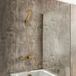 Hudson Reed Arlo Satin Gold Mitigeur bain-douche thermostatique avec bec et douchette