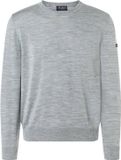 MAERZ Muenchen MAERZ Classic Fit heren trui met O-hals wol - grijs
