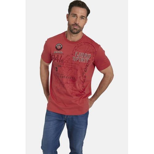 Jan Vanderstorm DOMINIK T-shirt - Dark Orange - Plus Size