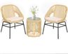 Outsunny Rattan Bistro Set - Staal, PE-rattan - 63L x 73B x 81H cm - Beige