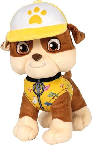 Schmidt Spiele 42828 Paw Patrol, Rubble, Summer Edition, 28 cm pluche figuur, meerkleurig
