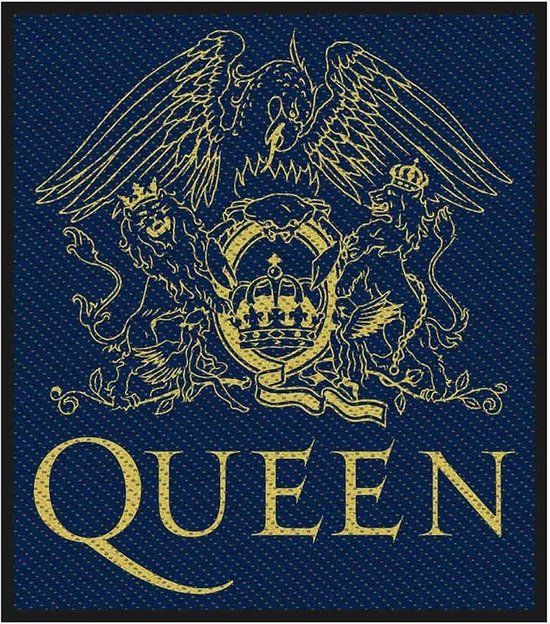 Queen Crest Patch zwart-geel Polyester