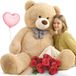 Ours en peluche XXL, 150 cm, marron clair