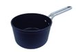 Arcos Serie Samoa | Kleine pot met antiaanbaklaag 20 cm en 2,6 l | Gesmeed aluminium | Geschikt voor alle warmtebronnen | Handgrepen van roestvrij staal met koud effect | Energiebesparend | Zwart | voor inductie