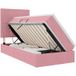 Maison Exclusive - Lit LED avec rangement et matelas, rose, 90 x 190 cm, velours