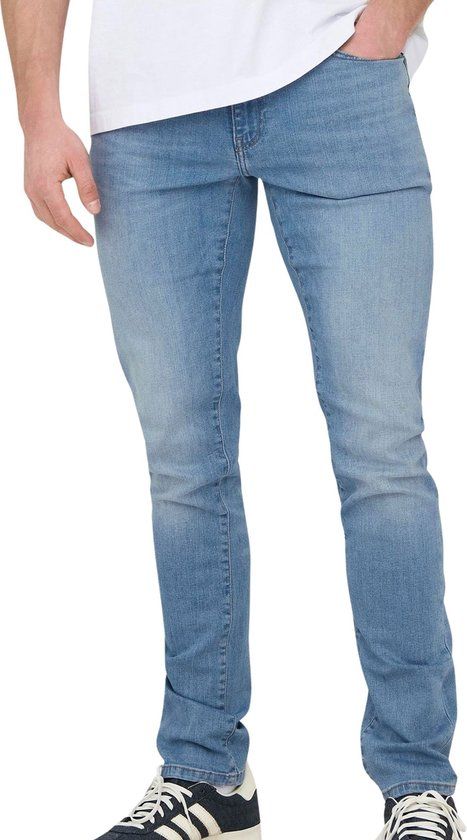 ONLY & SONS ONSLOOM Slim Fit Jeans - Light Blue Denim - Men's W34/L32