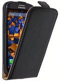 mumbi Echt leren flip case compatibel met Samsung Galaxy S3 / S3 Neo hoes leer tas case wallet, zwart